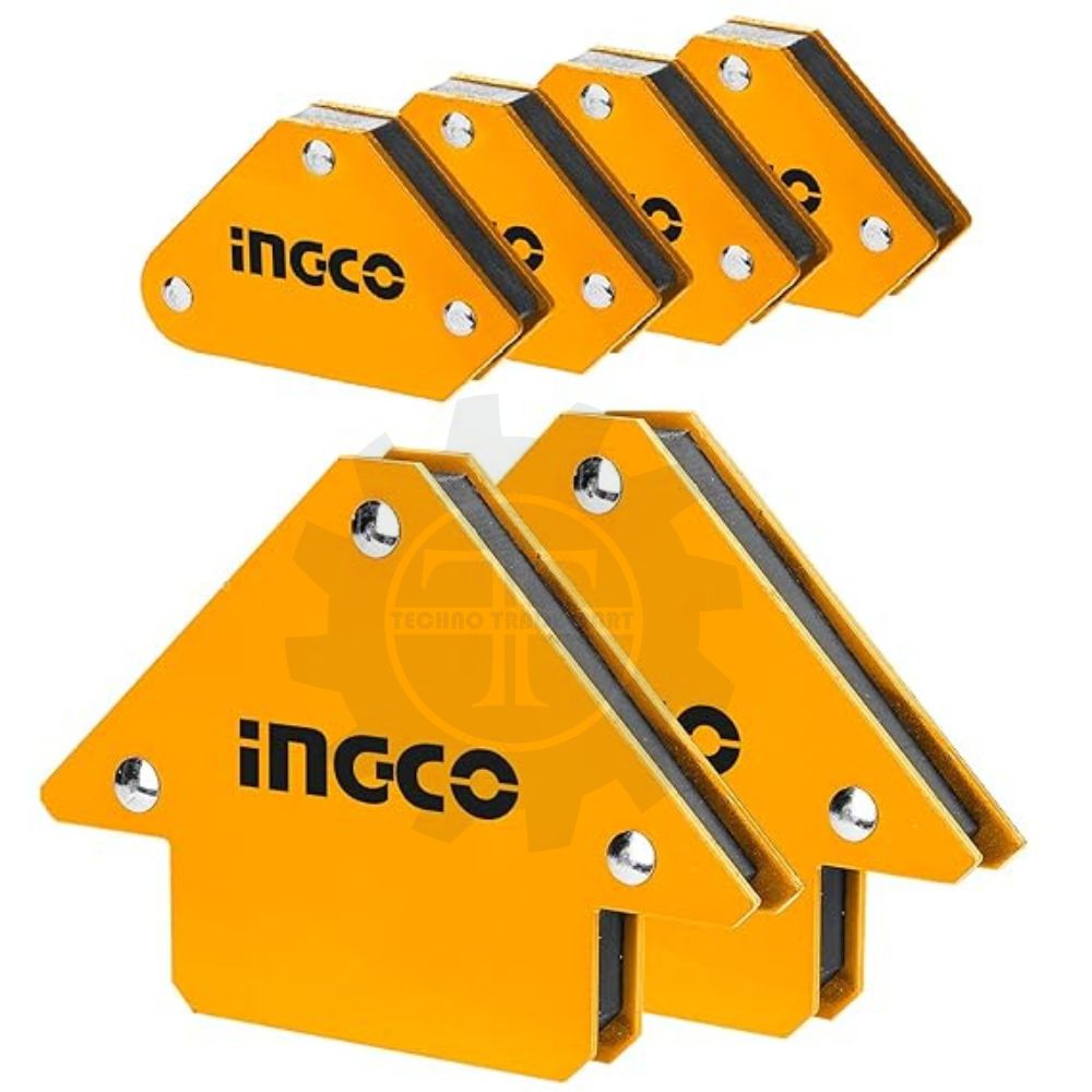 INGCO 6 Pcs Magnetic Welding Holder Set Welding Magnet Set for Metal Working 10-25 Lbs Strength Magnetic Welding Holder 45  90  135 Degree Angle Fits for welding Soldering Assembling